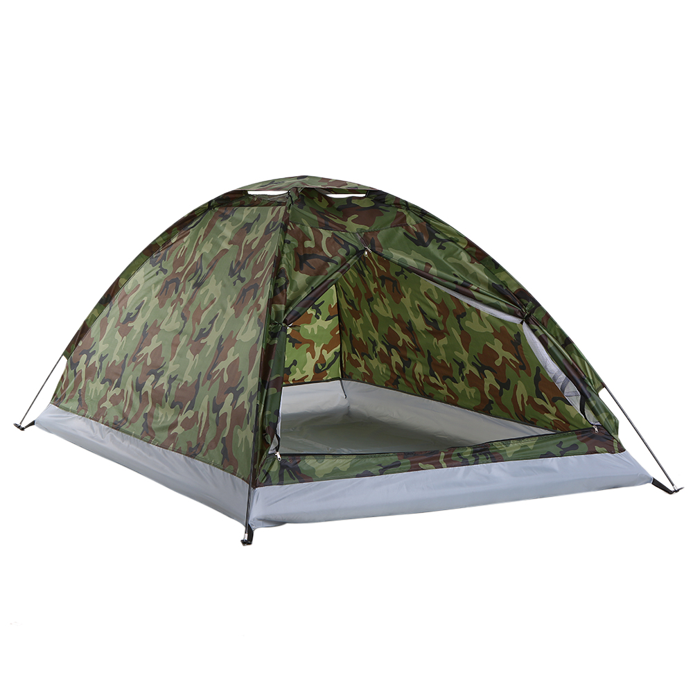 Cheap Goat Tents Camping Tent for 2 Person Single Layer Outdoor Portable Camouflage Handbag Camping Tent for Hiking Travelling Backpacking   